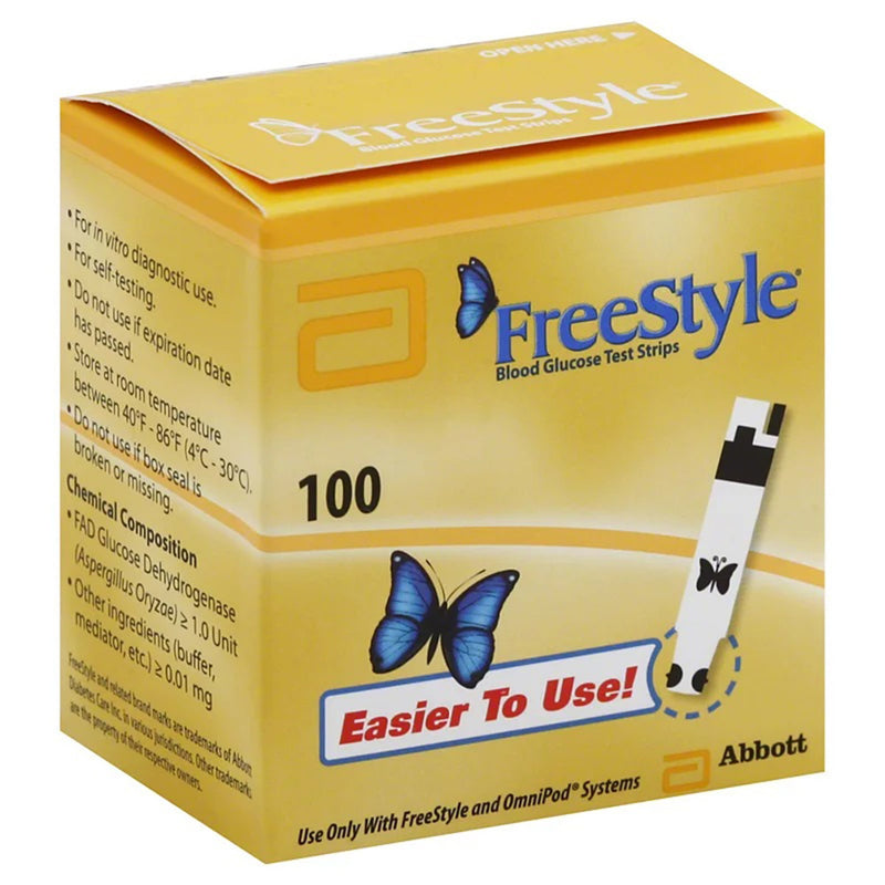 Freestyle Blood Glucose Test Strips, Sold As 1/Each Abbott 99073012050