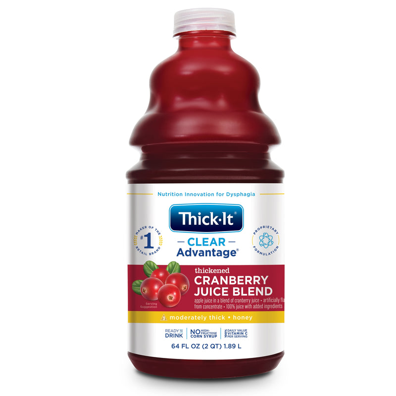 Thick-It® Clear Advantage® Honey Consistency Cranberry Thickened Beverage, 64-Ounce Bottle, Sold As 4/Case Kent B460-A5044