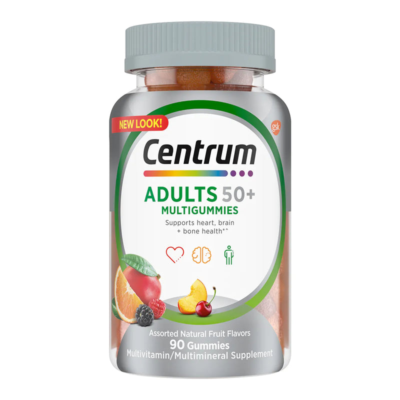 Centrum Adults 50+ Multigummies, Assorted Natural Fruit Flavors, Sold As 1/Bottle Glaxo 30573128424