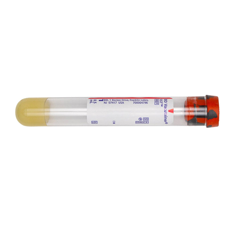Bd Vacutainer® Sst™ Venous Blood Collection Tube, 8.5 Ml, 16 X 100 Mm, Sold As 100/Pack Fisher 0268396