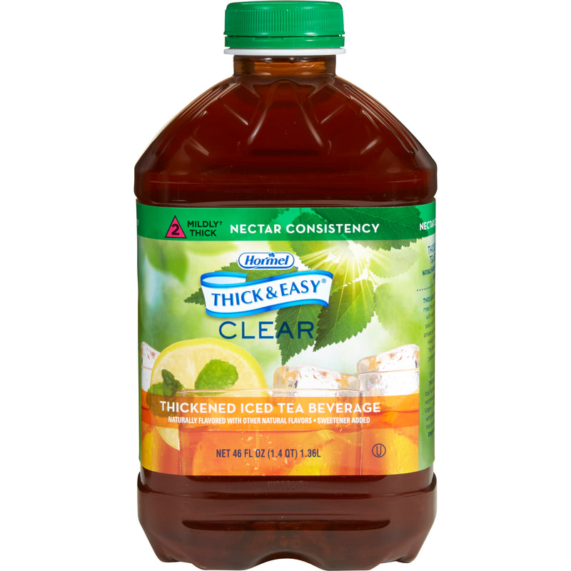 Thick & Easy® Clear Nectar Consistency Iced Tea Thickened Beverage, 46-Ounce Bottle, Sold As 6/Case Hormel 28702