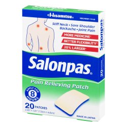 Salonpas© Topical Pain Relief Patches, Sold As 20/Carton Emerson 46581011020