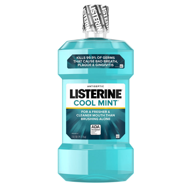 Listerine® Cool Mint Antiseptic Mouthwash, 1.5 Liter, Sold As 6/Case Johnson 10312547427552