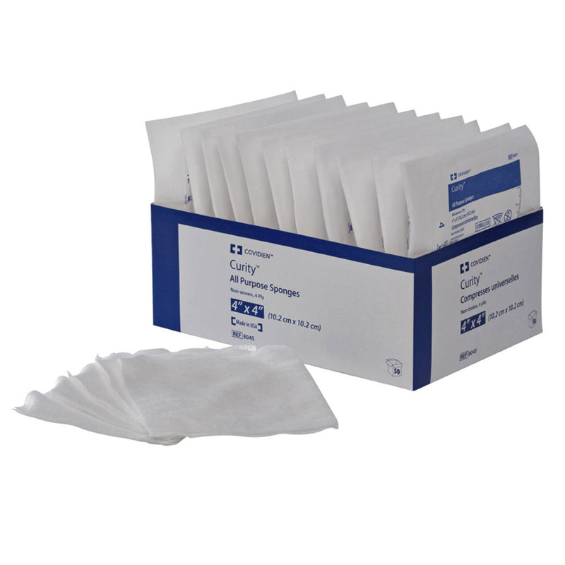 Curity™ Sterile Nonwoven Sponge, 4 X 4 Inch, Sold As 10/Tray Cardinal 8045