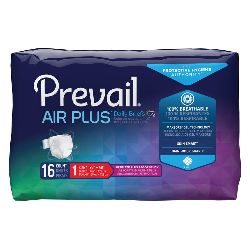 Prevail® Air Plus™ Daily Briefs, Size 1, Sold As 16/Bag First Pvbng-012Ca
