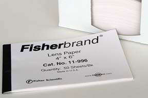 Fisherbrand® Lens Paper For Cleaning Glass Lenses, Sold As 12/Pack Fisher 11996