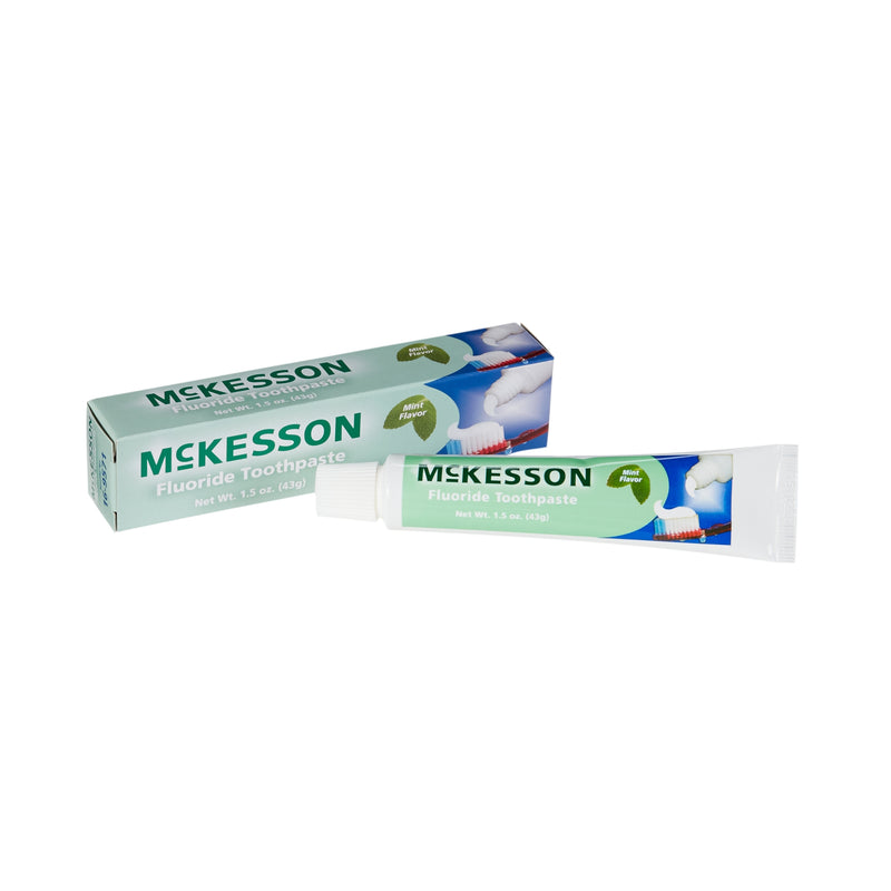 Mckesson Toothpaste, Mint Flavor, Tube, 1.5 Oz, Sold As 12/Dozen Mckesson 16-9571