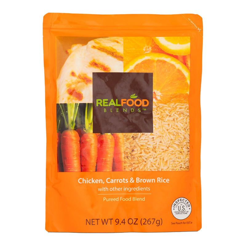 Real Food Blends™ Orange Chicken, Carrots & Brown Rice Pureed Food Blend For Tube Feeding, 9.4-Ounce Pouch, Sold As 1/Each Nutricia 176988