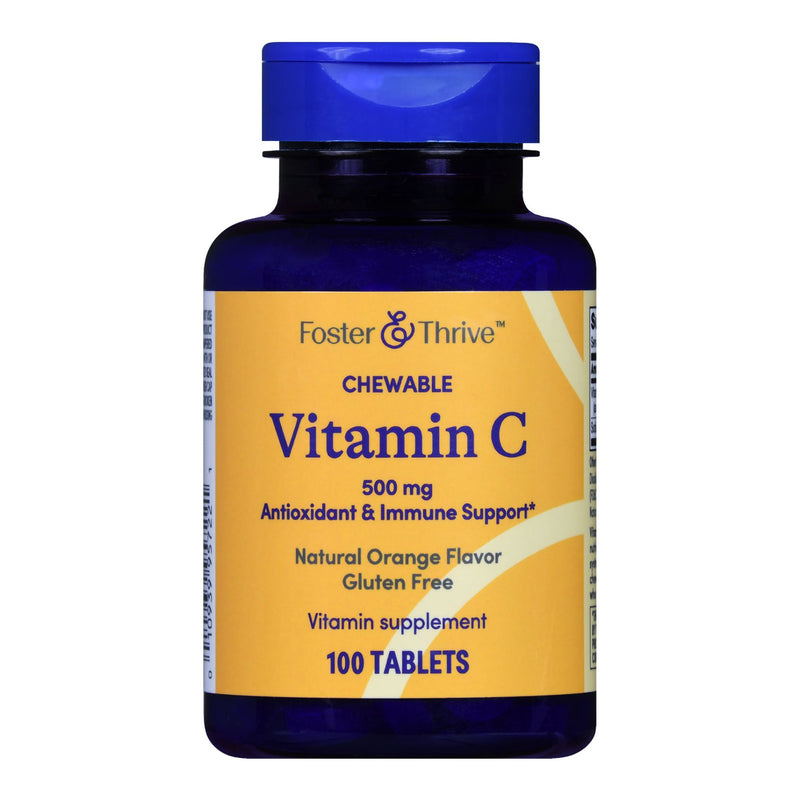 Foster & Thrive™ Chewable Vitamin C 500 Mg Tablets Natural Orange, Sold As 1/Bottle Mckesson 01093995722