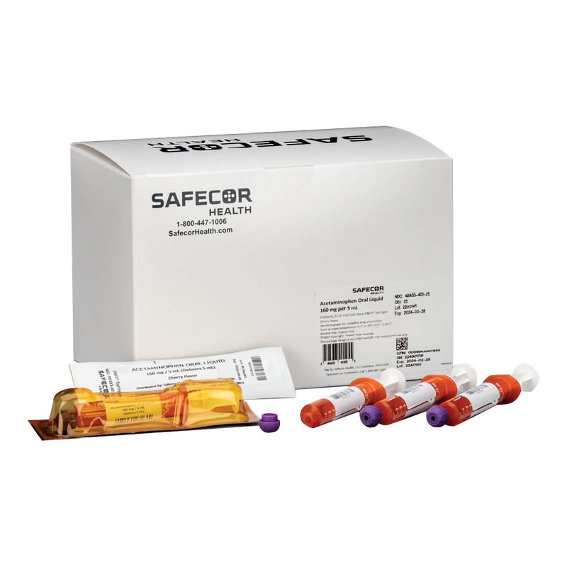 Safecor Health Acetaminophen Oral Suspension For Children, Sold As 25/Box Safecor 48433040125