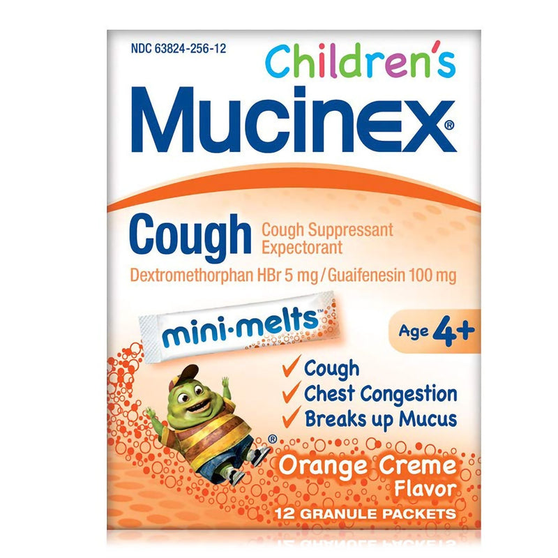 Mucinex Children'S Cough Mini-Melts Packets Orange Crème Flavor, Sold As 12/Pack Reckitt 63824025612