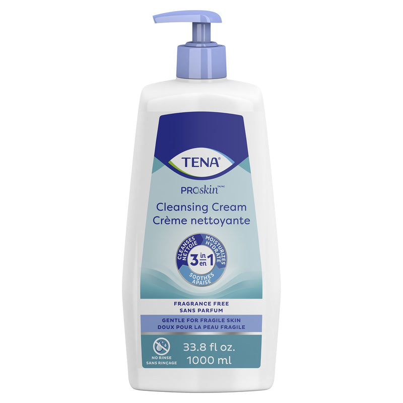 Tena® Body Wash Cleansing Cream, Alcohol-Free, 3-In-1 Formula, Unscented, 1,000 Ml, Pump Bottle, Sold As 1/Each Essity 64415