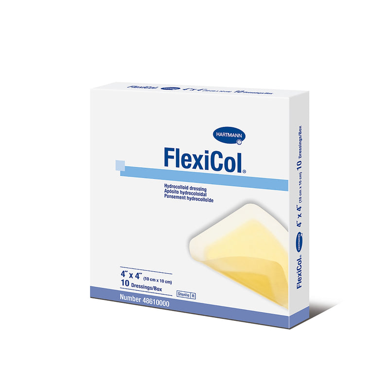 Flexicol® Hydrocolloid Dressing, 4 X 4 Inch, Sold As 10/Box Hartmann 48610000