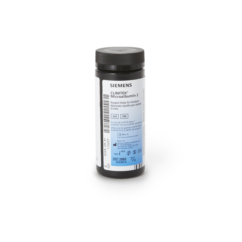 Clinitek® Reagent Test Strip For Use With Small Clinitek Systems, Microalbumin Test, Sold As 300/Case Siemens 10317439