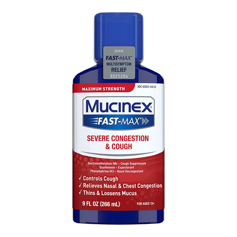 Mucinex® Fast-Max™ Severe Congestion & Cough Liquid Maximum Strength, Sold As 1/Each Reckitt 63824001466