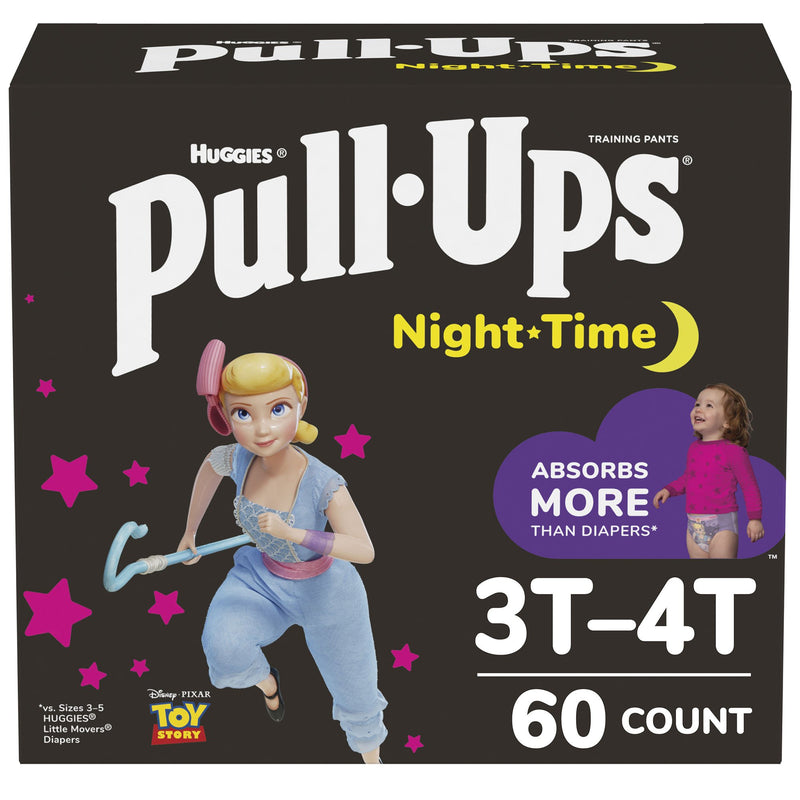 Huggies® Pull-Ups® Night-Time® Training Pants, 3T To 4T, Sold As 60/Pack Kimberly 45491