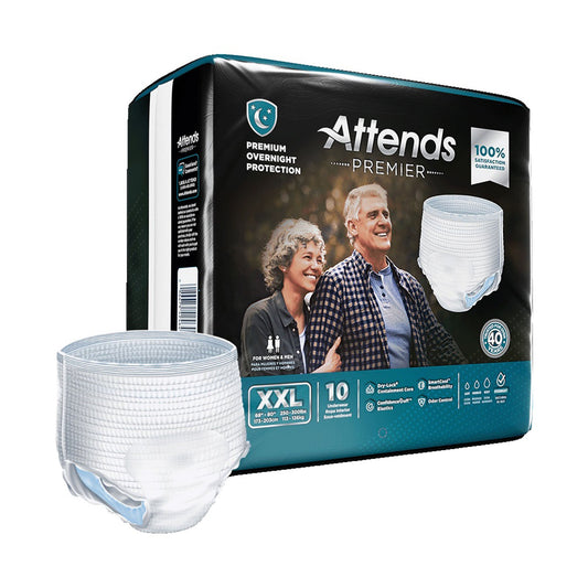 Attends Premier Absorbent Underwear, 2X Large, Sold As 10/Bag Attends Ali-Uw50