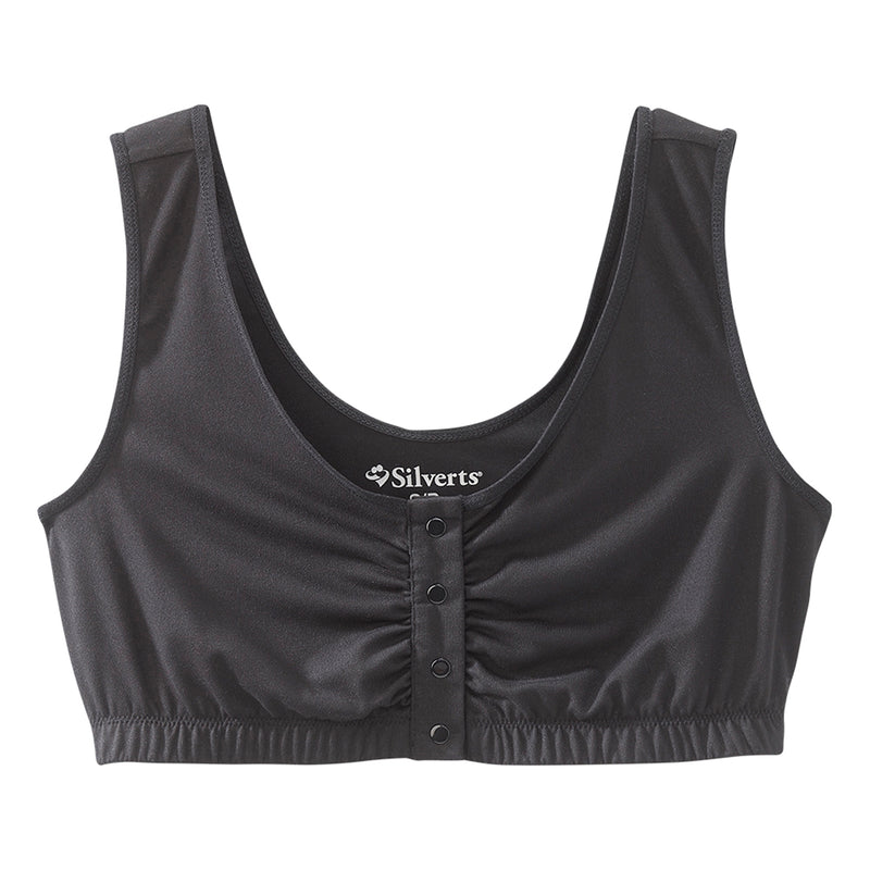 Silverts® Adaptive Front Snap Closure Bra, X-Large, Black, Sold As 1/Each Silverts Sv18480_Blk_Xl