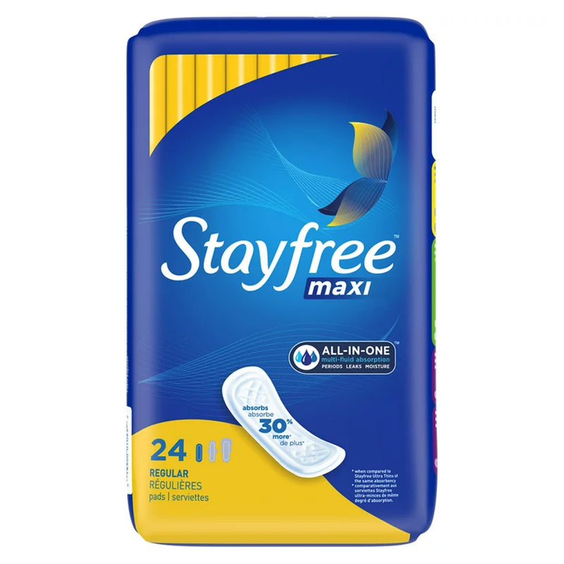 Stayfree® Maxi Pads, Regular, Sold As 144/Case Edgewell 07830007025