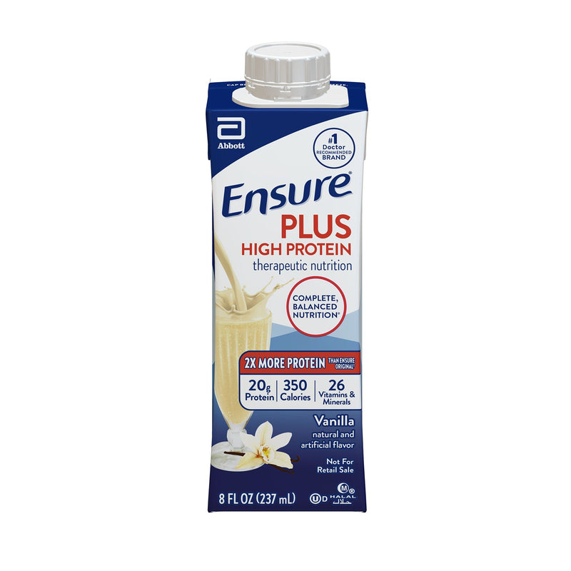 Ensure® Plus High Protein Therapeutic Nutrition Shake, Vanilla, 8-Ounce Carton, Sold As 1/Each Abbott 68234