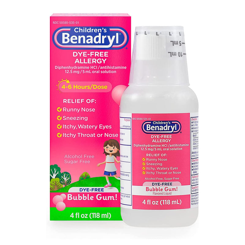 Children'S Benadryl® Bubble Gum Flavor Children'S Allergy Relief, Sold As 1/Each J 50580053501