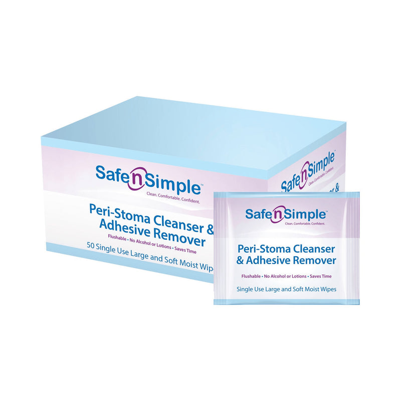 Safe N Simple™ Adhesive Remover, 5 X 7 Inch Wipe, Sold As 50/Box Safe Sns00550