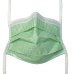 Fog Shield® Surgical Mask, Green, Sold As 50/Box Aspen 65-3322