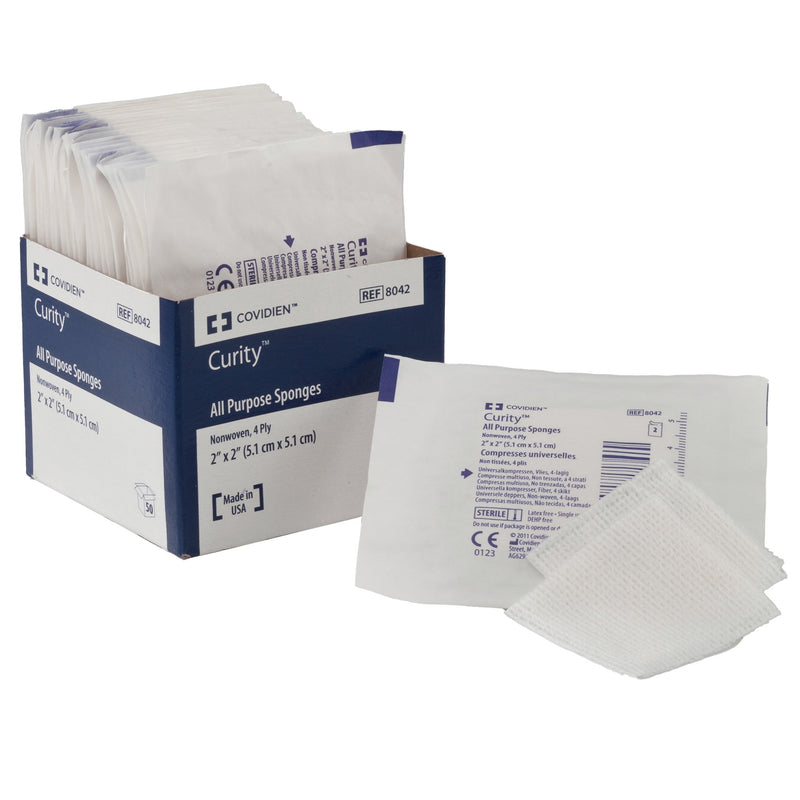 Curity™ Sterile Nonwoven Sponge, 3 X 3 Inch, Sold As 50/Box Cardinal 8043