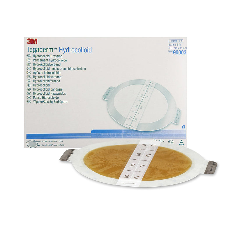 3M™ Tegaderm™ Hydrocolloid Dressing, 5-1/8 X 6 Inch Oval, Sold As 60/Case 3M 90003