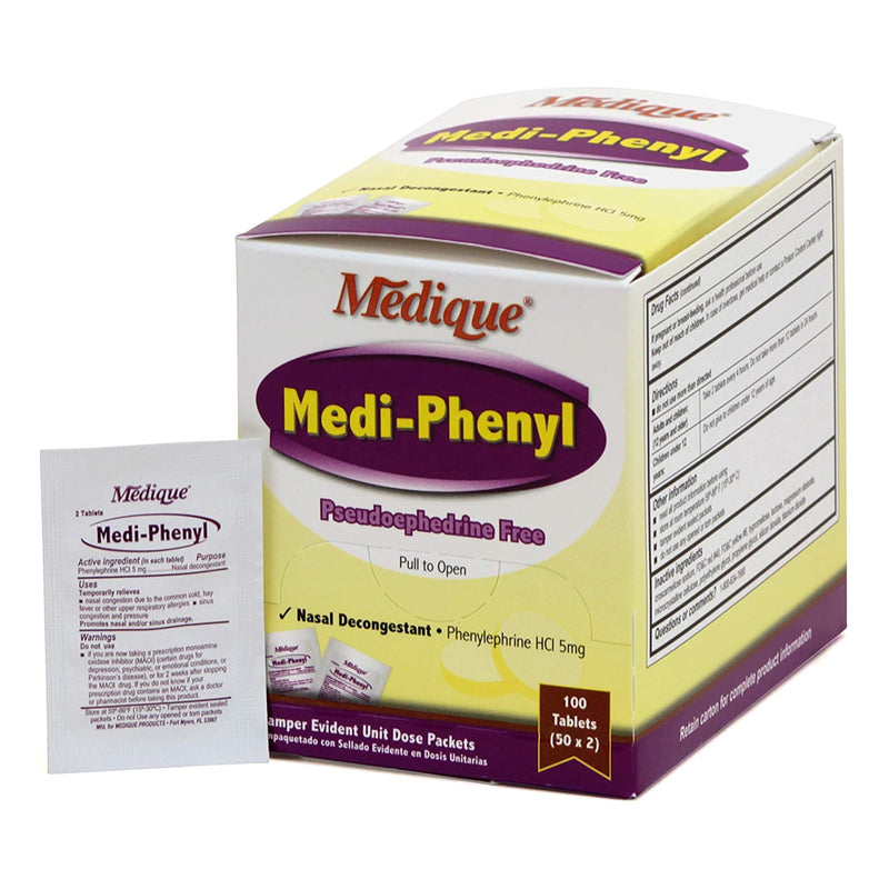 Medi-Phenyl Pseudoephedrine Nasal Decongestant, Sold As 24/Case Medique 20533