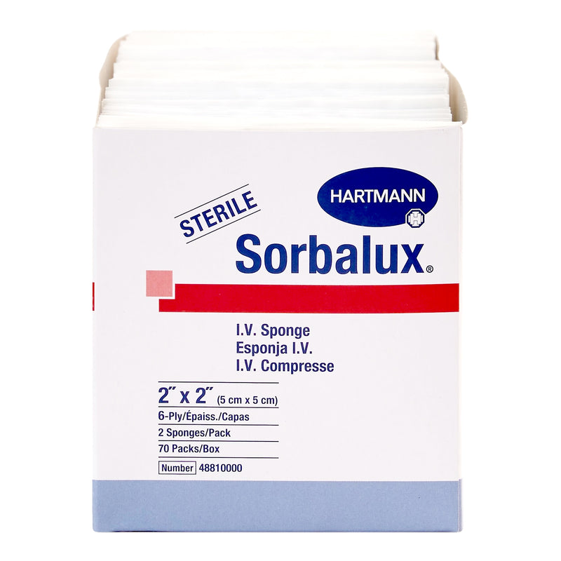 Sorbalux® I.V. Sponge, 2 X 2 Inch, Sold As 70/Box Hartmann 48810000