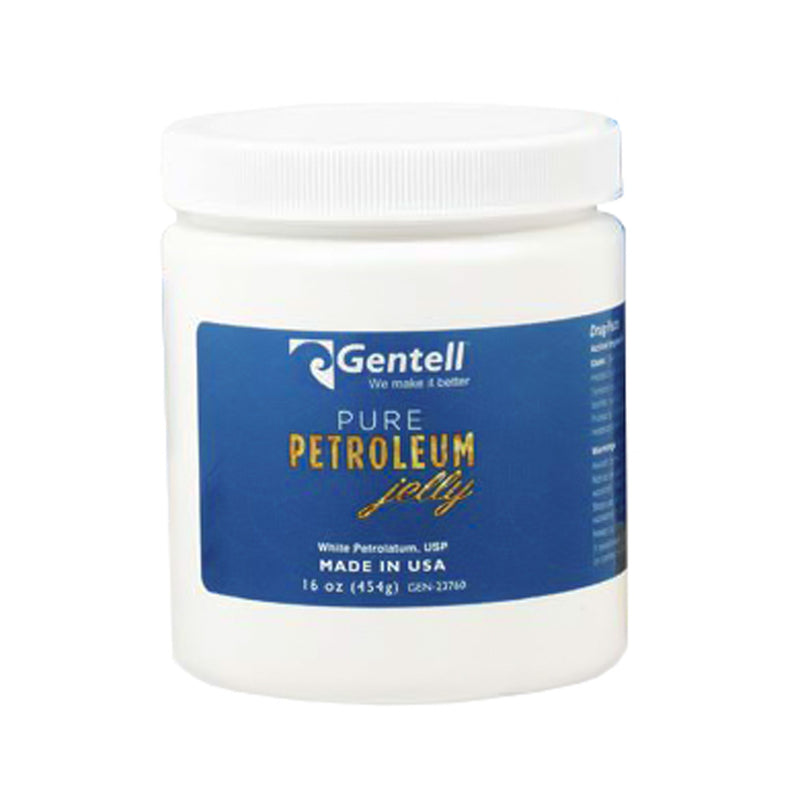 Gentell White Petrolatum Petroleum Jelly, 16-Ounce Jar, Sold As 12/Box Gentell Gen-23760C