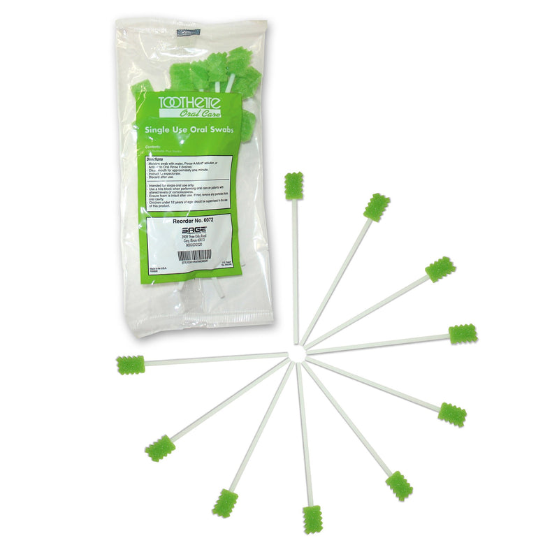 Toothette® Plus Swabs, Untreated, Sold As 1000/Case Sage 6072