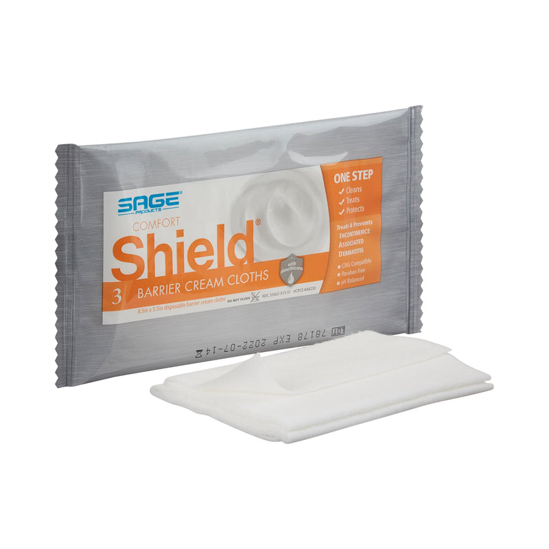 Comfort Shield® Incontinent Care Wipe, 3 Per Pack, Sold As 50/Box Sage 7502