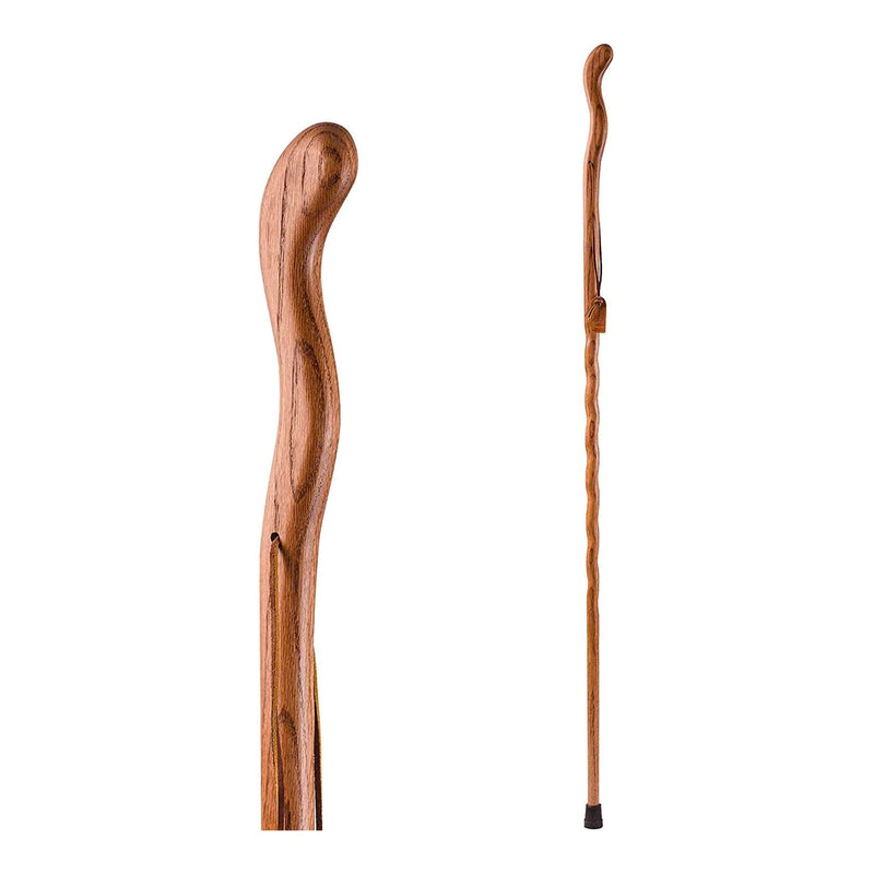Brazos™ Twisted Oak Ergonomic Fitness Handcrafted Walking Stick, 48-Inch, Tan, Sold As 1/Each Mabis 602-3000-1089