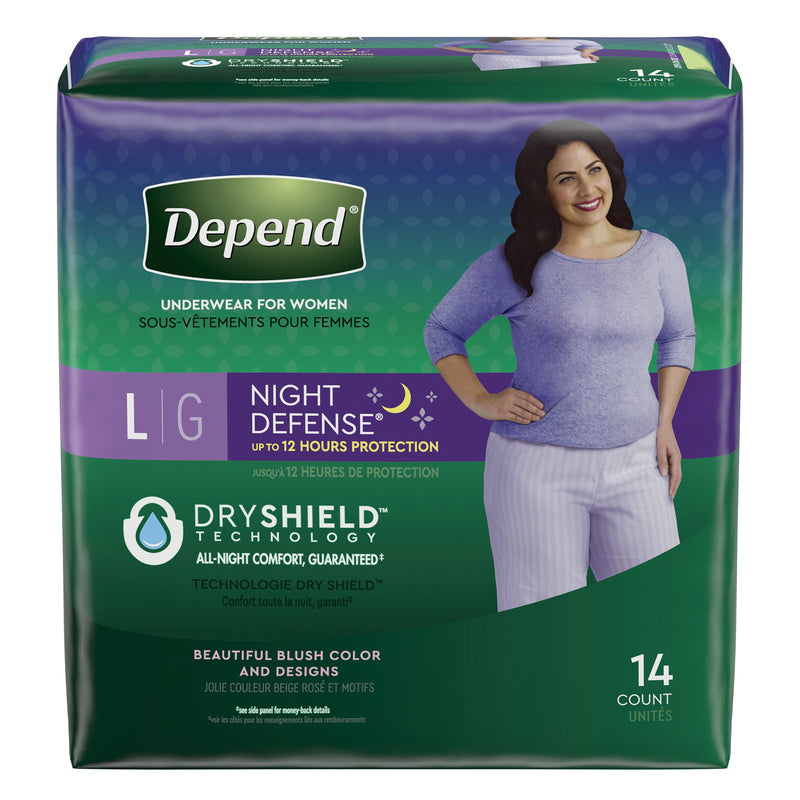 Depend® Night Defense® Absorbent Underwear, Large, Sold As 14/Pack Kimberly 51702