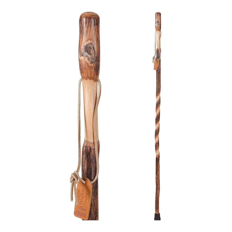 Brazos™ Twisted Hickory Rustic Walking Stick, 58-Inch Height, Sold As 1/Each Mabis 602-3000-1282