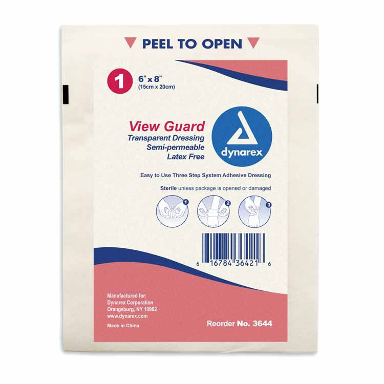 View Guard™ Transparent Film Dressing, 6 X 8 Inch, Sold As 80/Case Dynarex 3644