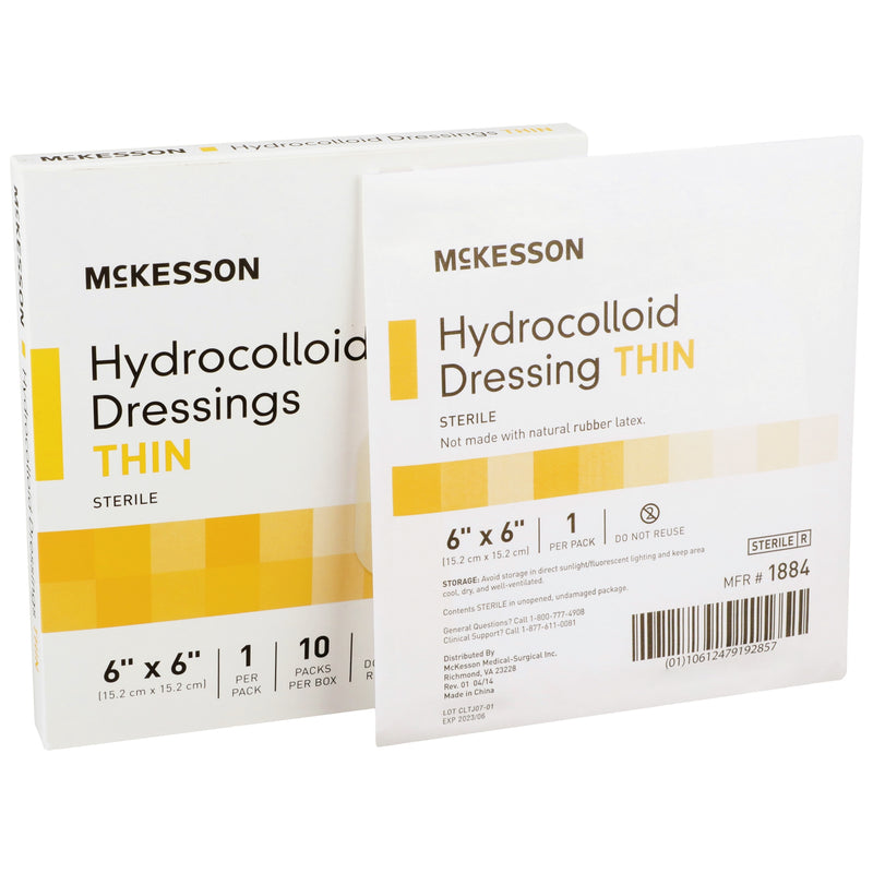 Mckesson Hydrocolloid Dressing, 6 X 6 Inch, Sold As 10/Box Mckesson 1884
