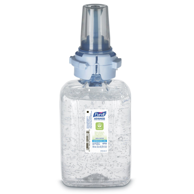 Purell Advanced Hand Sanitizer Gel, 70% Ethyl Alcohol, 700 Ml Refill Bottle, Sold As 4/Case Gojo 8703-04