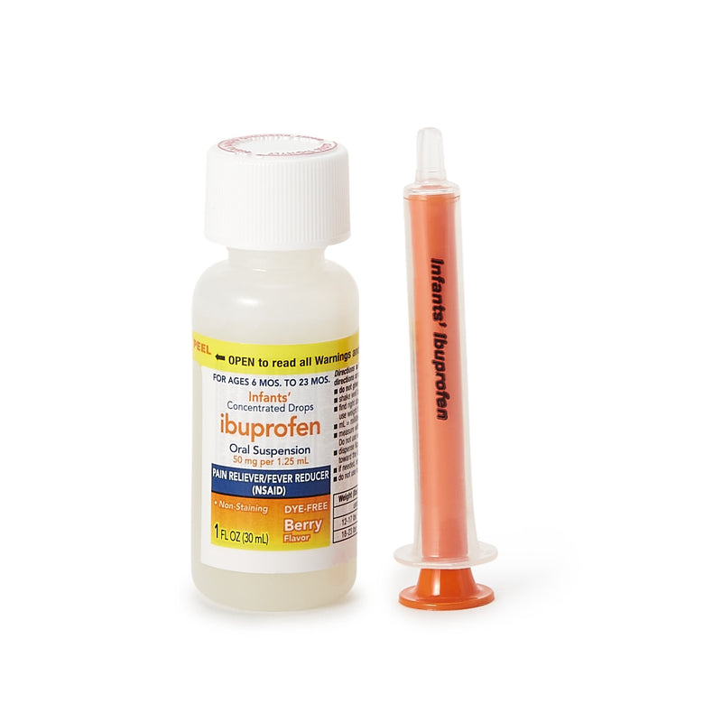 Sunmark® Infants' Ibuprofen Oral Suspension Berry Flavor Dye-Free, Sold As 1/Each Mckesson 49348064227