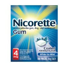 Nicorette® Stop Smoking Aid Gum 4 Mg White Ice Mint, Sold As 1/Box Glaxo 00135047502
