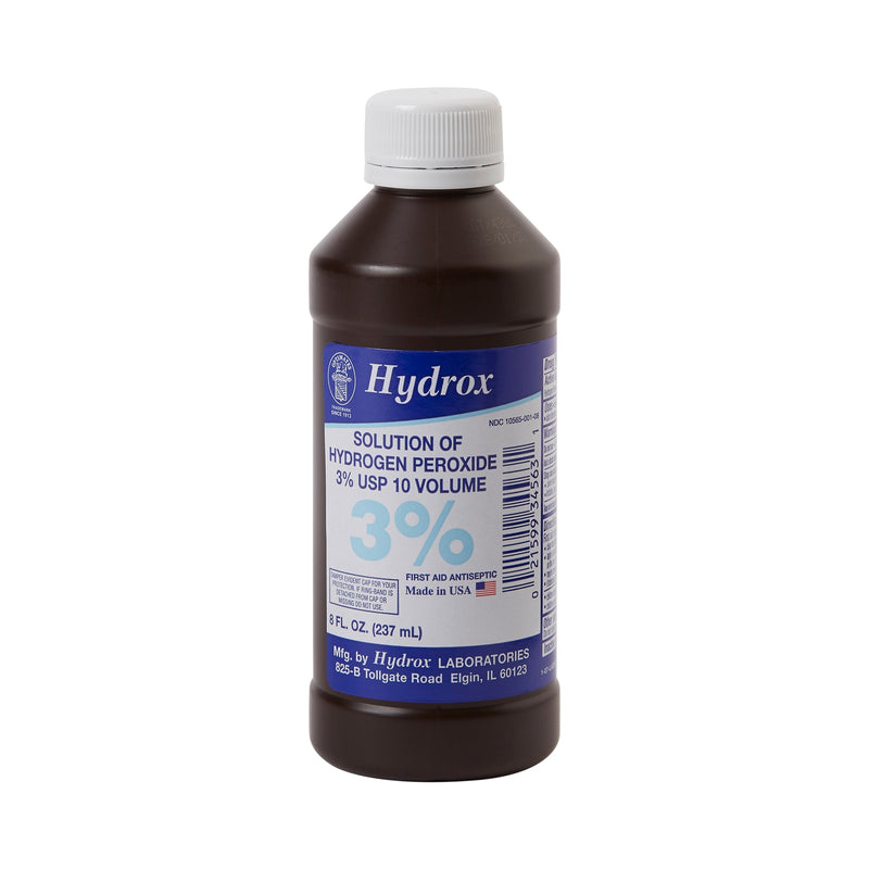 Hydrox Hydrogen Peroxide Antiseptic, 8 Oz. Bottle, Sold As 1/Each Mckesson Hdx-D0011