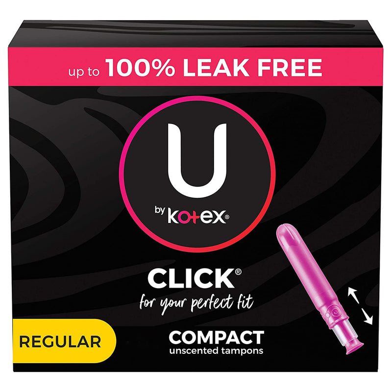 U By Kotex® Click® Compact Tampons, Regular, Sold As 16/Pack Kimberly 53445