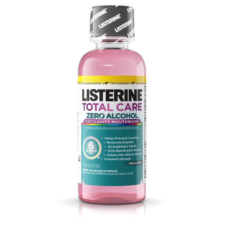 Listerine® Total Care Zero® Fresh Mint Mouthwash, 3.2 Oz. Bottle, Sold As 1/Each Johnson 10312547306680