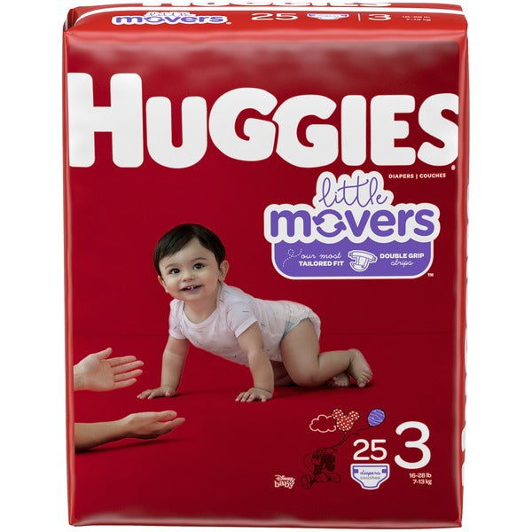 Huggies® Little Movers® Diaper, Size 3, Sold As 25/Pack Kimberly 49678