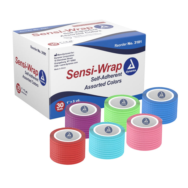Sensi-Wrap Self-Adherent Closure Cohesive Bandage, 1 Inch X 5 Yard, Sold As 30/Case Dynarex 3181