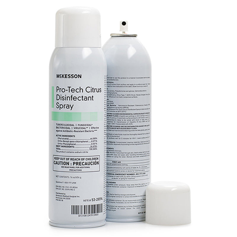 Mckesson Pro-Tech Surface Disinfectant Cleaner Alcohol-Based Liquid, Non-Sterile, 16 Oz, Can, Citrus Scent, Sold As 12/Case Mckesson 53-28594