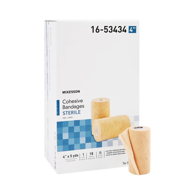 Mckesson Self-Adherent Closure Cohesive Bandage, 4 Inch X 5 Yard, Sold As 18/Case Mckesson 16-53434