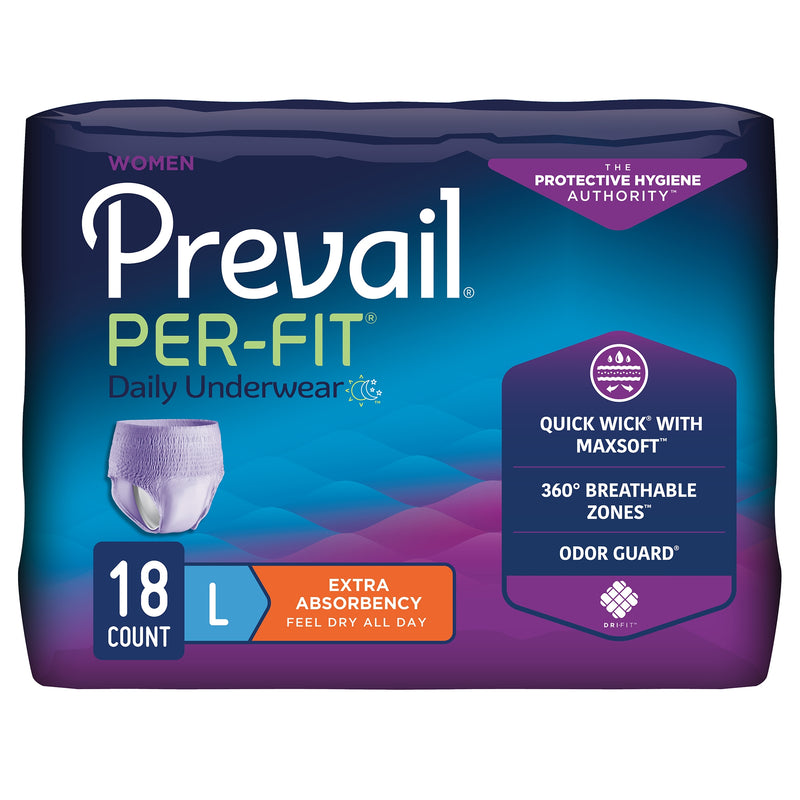 Prevail® Per-Fit® Women Extra Absorbent Underwear, Large, Sold As 18/Bag First Pfw-513